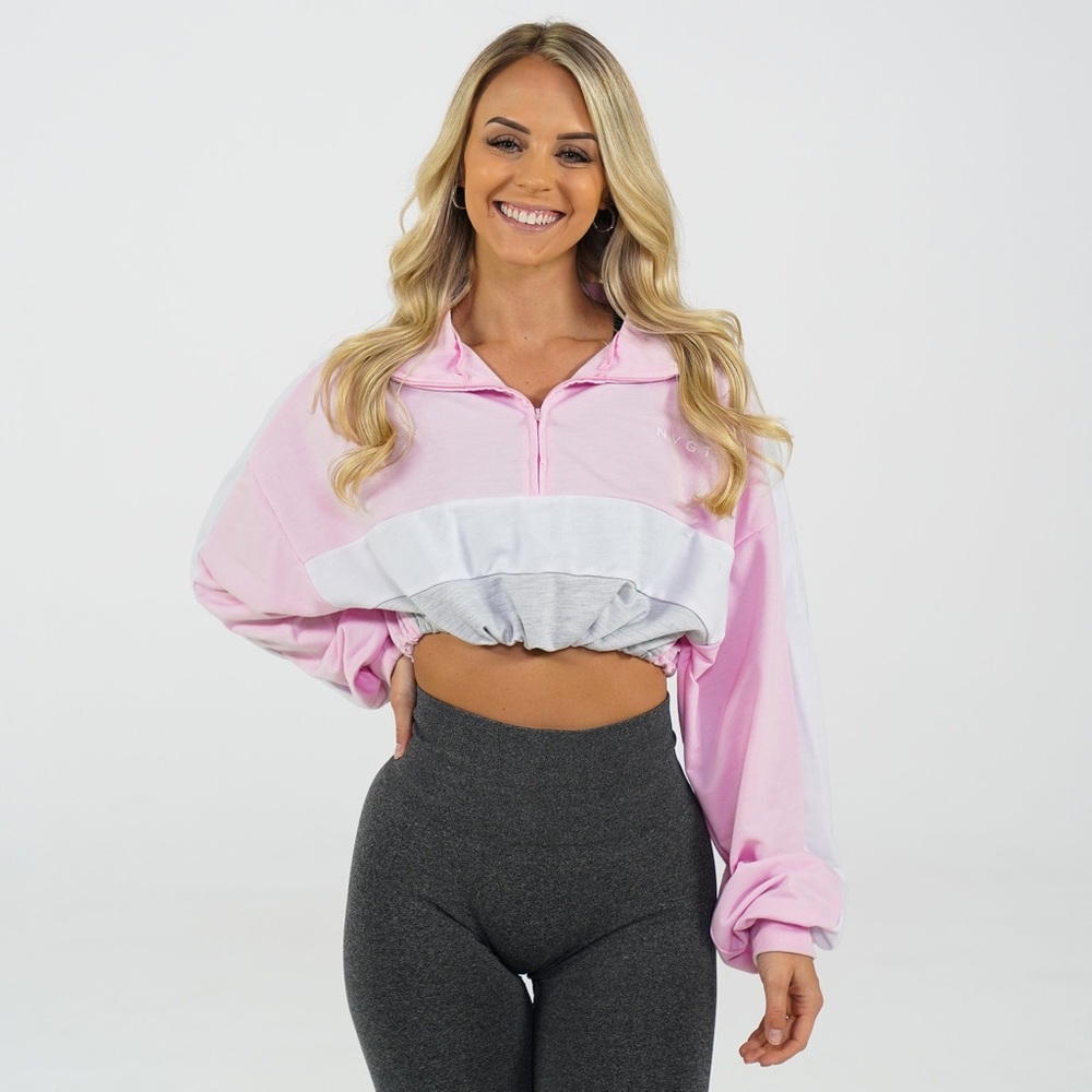 ISO NVGTN crop oversized pullover hoodie pink!